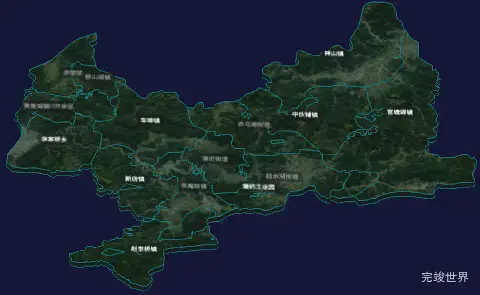 threejs咸宁市赤壁市geoJson地图3d地图自定义贴图加CSS3D标签